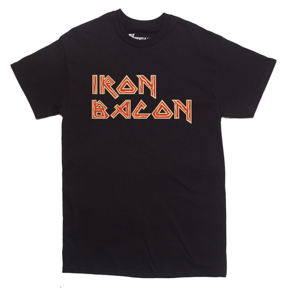Iron bacon t-shirts for foodies
