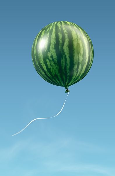 Watermelon Balloon, Inflatable Vegetables and Fruit Balloons for Hiltl Restaurant