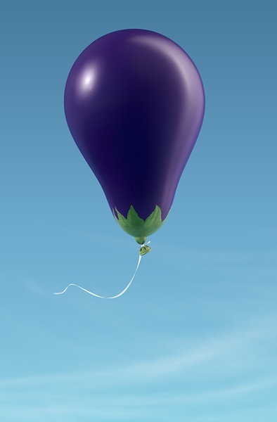 Aubergine Balloon, Inflatable Vegetables and Fruit Balloons for Hiltl Restaurant