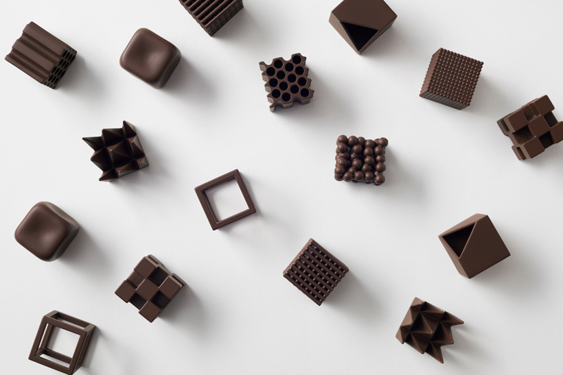 chocolate petit fours by nendo