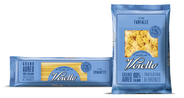 blue pasta packaging