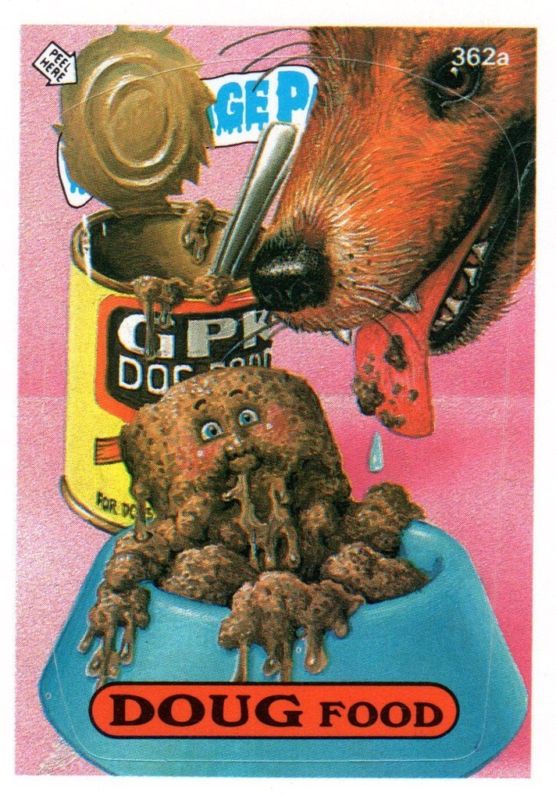 food themed garbage pail kids