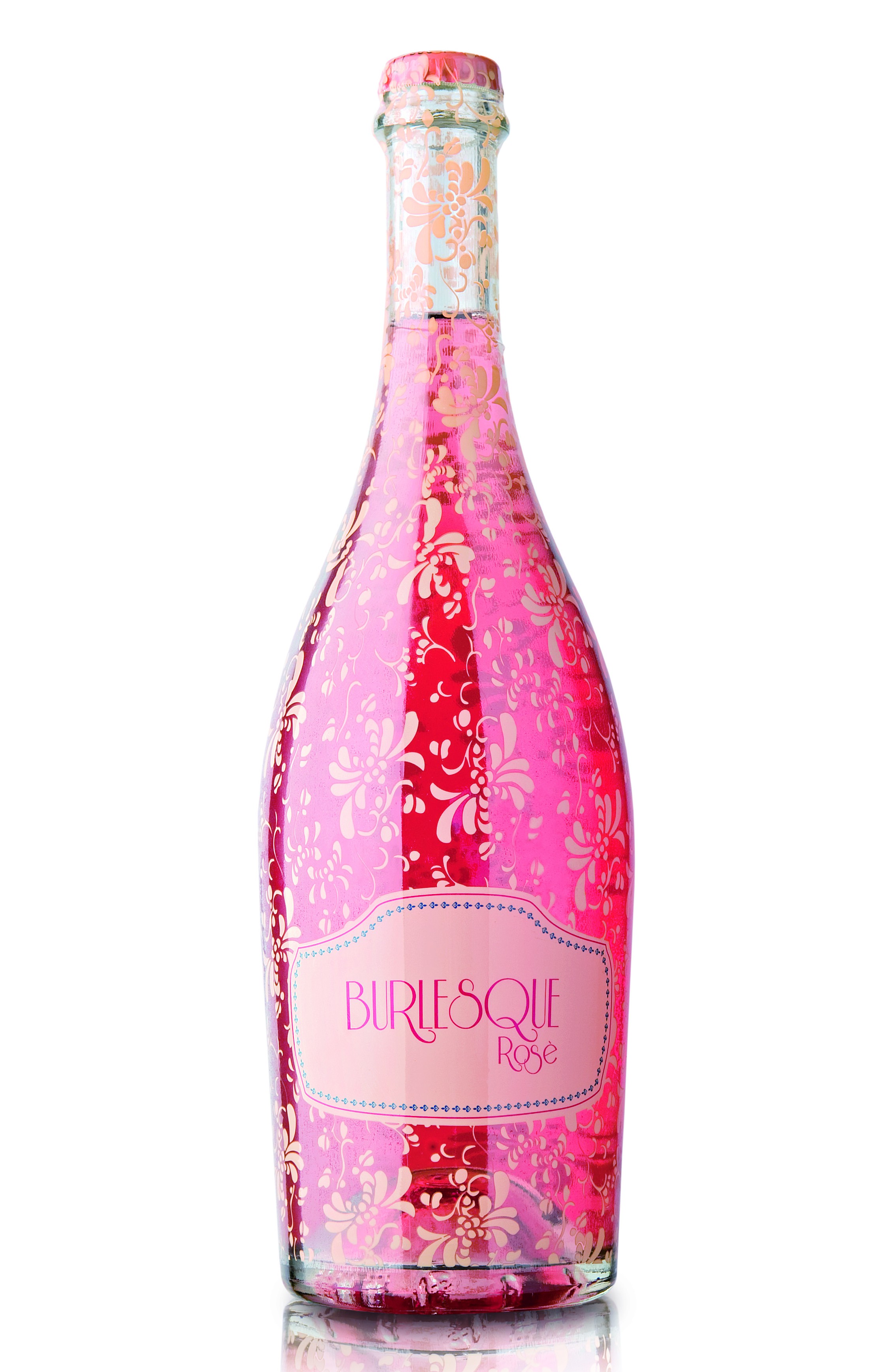 Colorful wine label for Burlesque Rosé - 10 Great Examples of Colorful Wine Labels That Stand Out