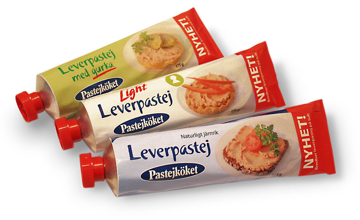 Paté in a tube, food in tubes