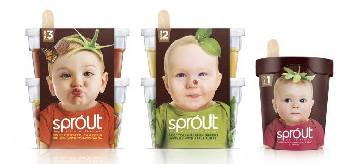 Sprout food packaging with children, Cool Kids Food Packaging Designs