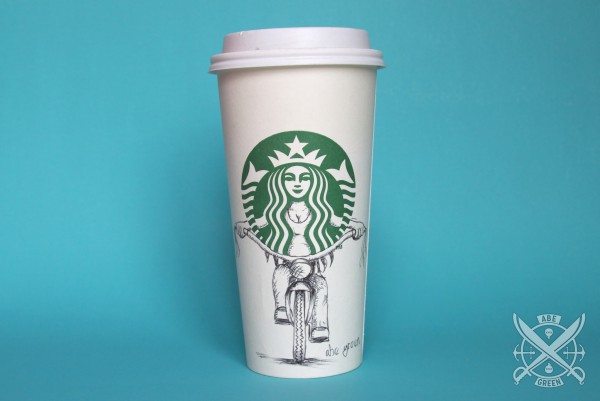 Illustrations on Starbucks Cups