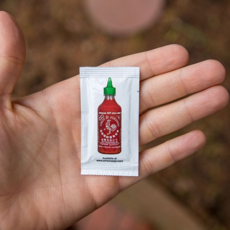 Sriracha single serving packets