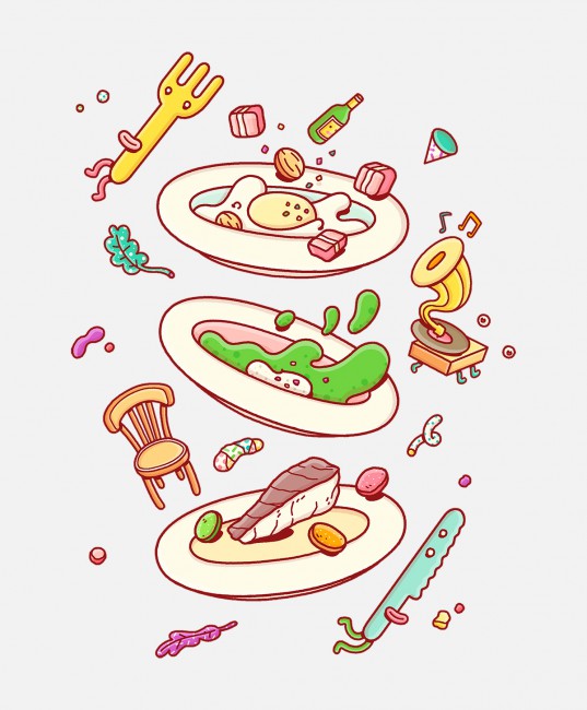 Food and Cartoons in a lovely mix by Brosmind