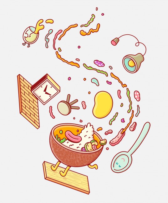 Food and Cartoons in a lovely mix by Brosmind