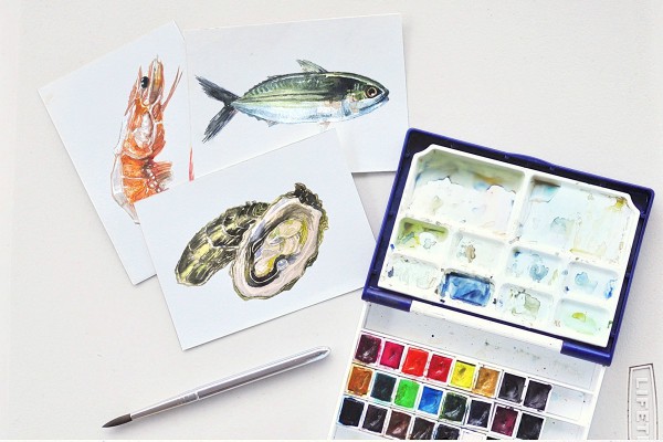 Cool Seafood Patterns by Stephanie Tan