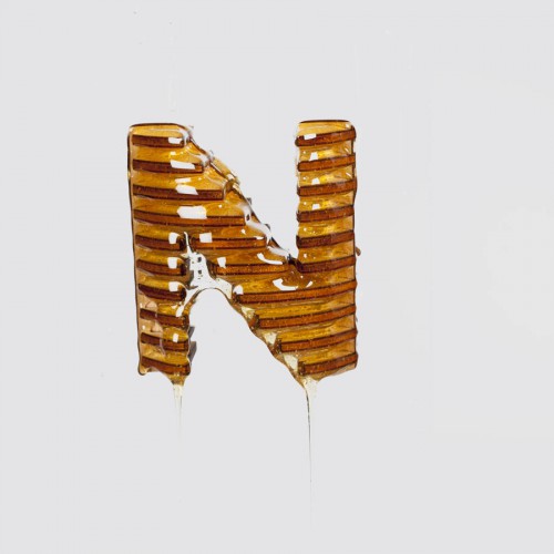 Honey Lettering - the entire alphabet in honey and wood