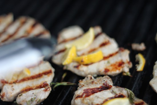 Grilled Pork Loin with Lemon and Herbs