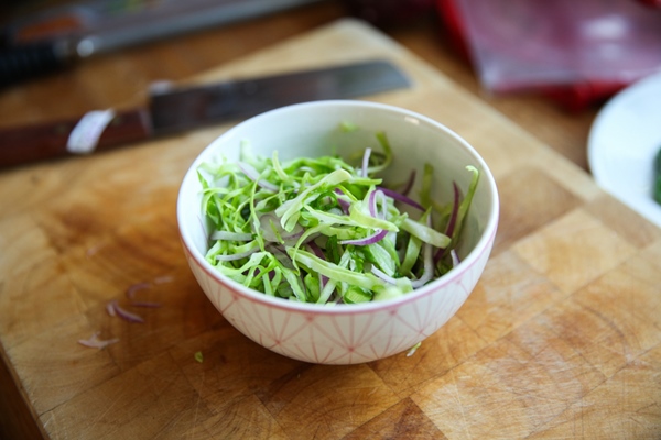 Cabbage Lime salad with Scallions