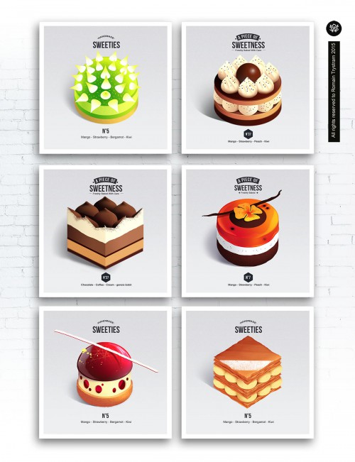 Digital Sweetness - Digital illustrations of pastry