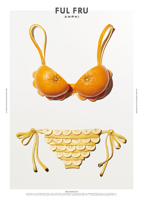Cool Fruit Swimwear Ads for this Japanese Underwear Shop