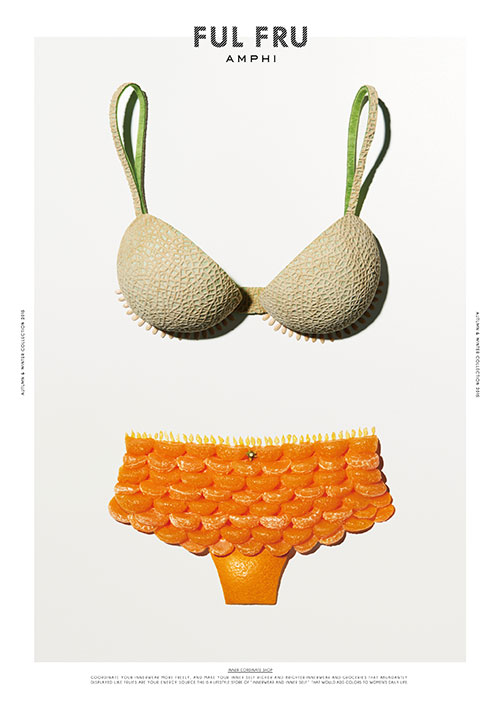 Cool Fruit Swimwear Ads for this Japanese Underwear Shop