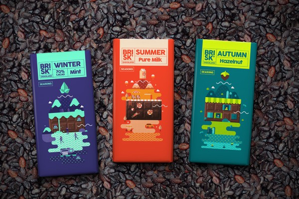 BRISK Chocolate Packaging is designed for all seasons