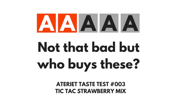 Tic Tac Strawberry Mix Taste Test at Ateriet