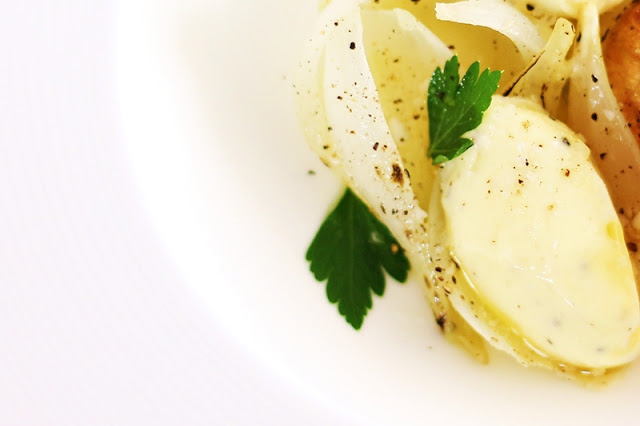 Salt Baked Onions with Truffle Butter