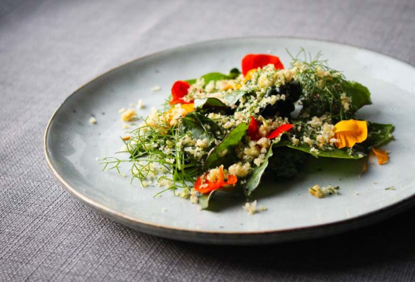 Pork Crouton Salad With Cress And Fennel