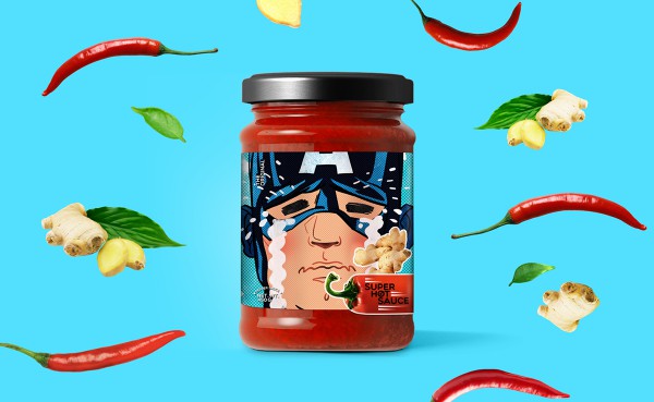 Superhero Hot Sauce Packaging - Make Your Hero Cry