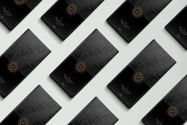 Elegant Chocolate Packaging With an Art Deco Font
