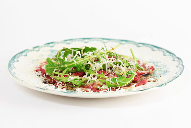 Beef Carpaccio with Arugula and Balsamic Vinegar