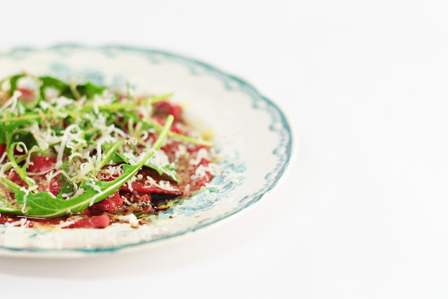 Beef Carpaccio with Arugula and Balsamic Vinegar