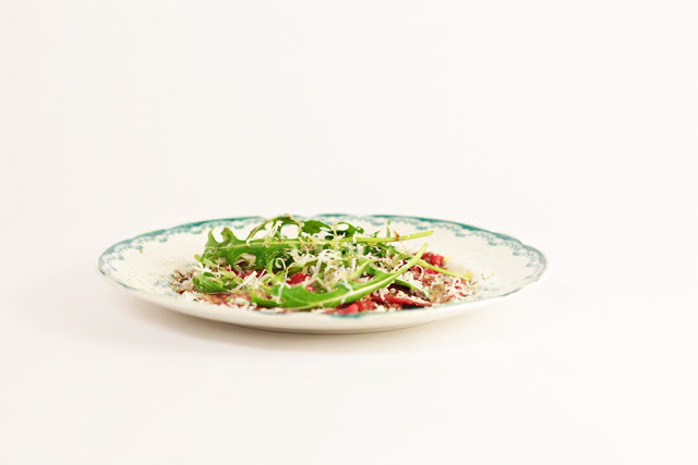 Beef Carpaccio with Arugula and Balsamic Vinegar