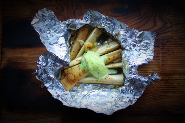 Parsnips In Foil with Garlic and Herb Butter - A perfect grill side