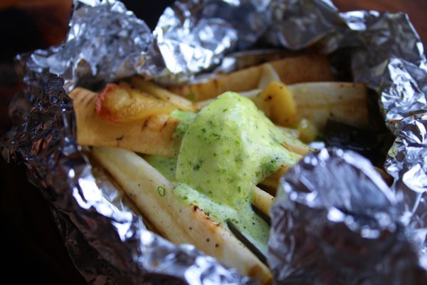 Parsnips In Foil with Garlic and Herb Butter - A perfect grill side