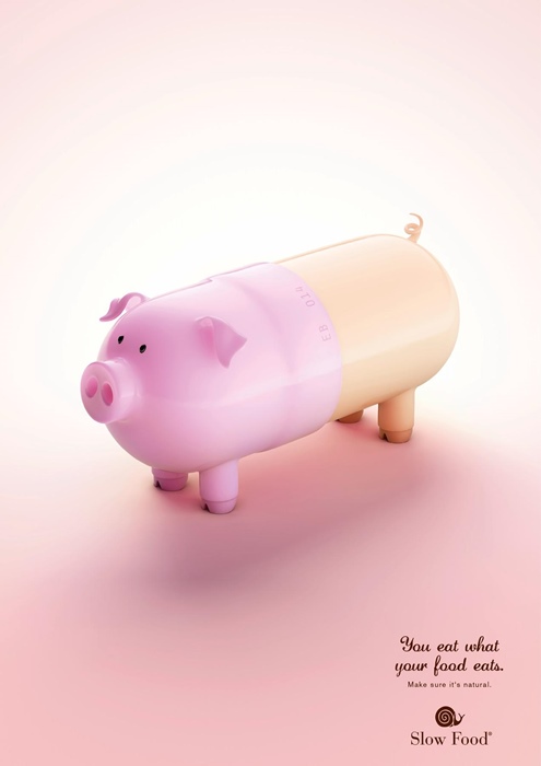 Clever Slow Food Ad Campaign - Pill Farm Animals - Ateriet.com