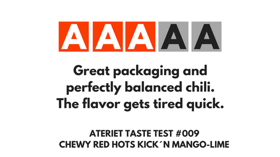 Chewy Red Hots Kick´n Mango-Lime Taste Test