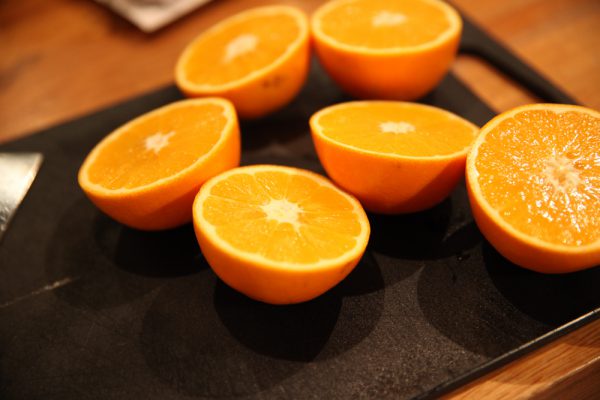 Grilled Orange Old Fashioned With Orange Chips and Campari