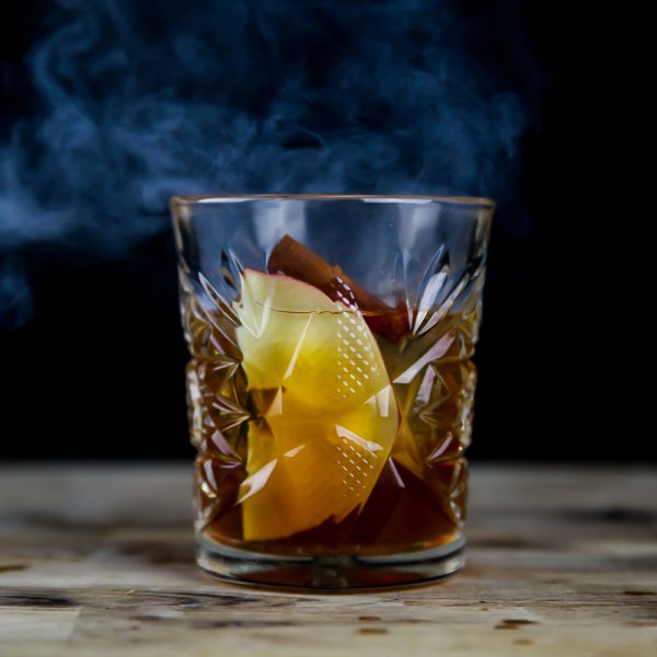 Smoked Old Fashioned With Apple And Cinnamon