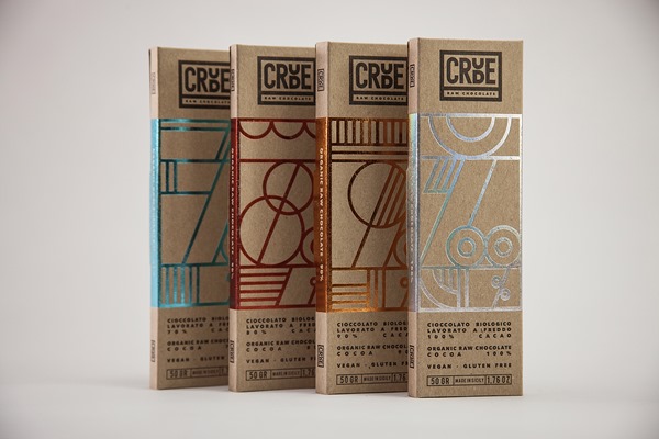 Crude Raw Chocolate Packaging - Cardboard & Luxurious Foil