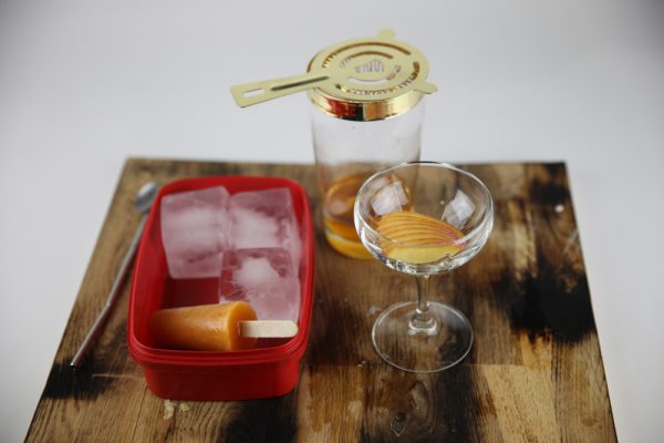 Peach Bourbon Ice Pop Cocktail