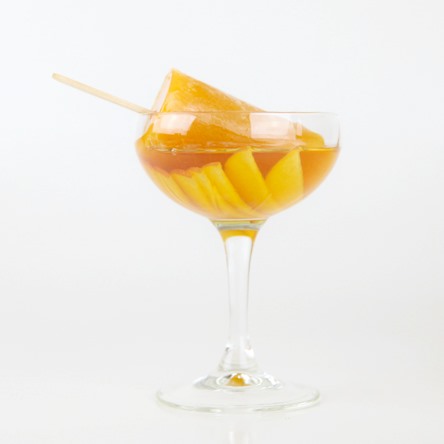 Peach Bourbon Ice Pop Cocktail