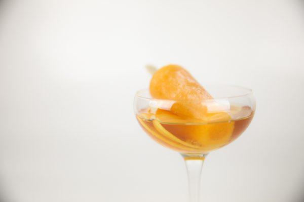 Peach Bourbon Ice Pop Cocktail