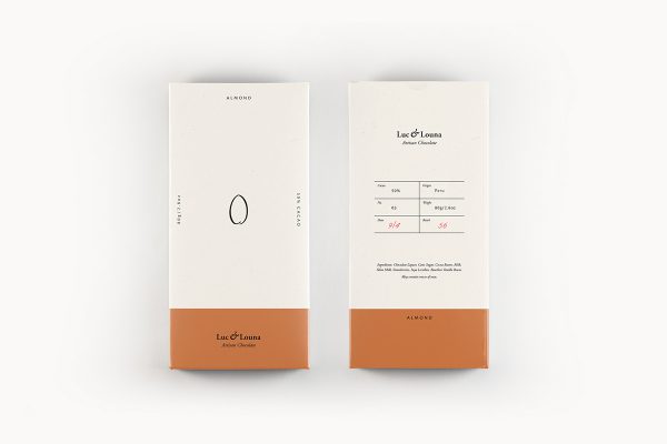 Clean Chocolate Packaging for Luc & Louna Artisan Chocolate