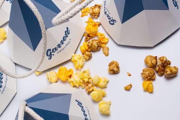 Cool Cone Popcorn Packaging for The Garrett Popcorn Shops
