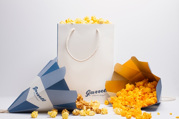 Cool Cone Popcorn Packaging for The Garrett Popcorn Shops