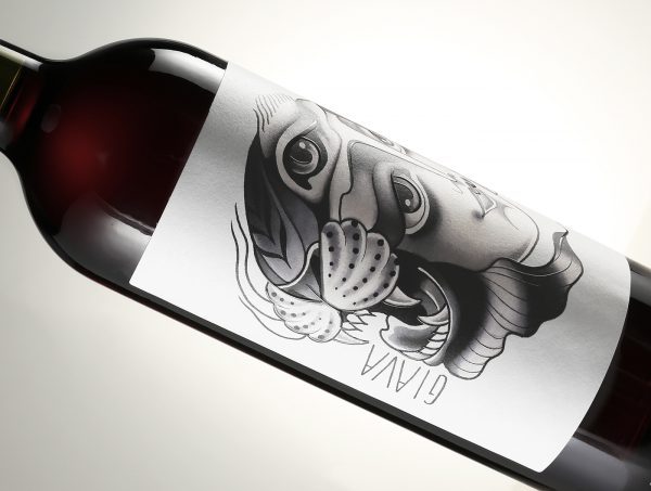 Vintage Style Wine Bottles With Beautiful Portraits of Women