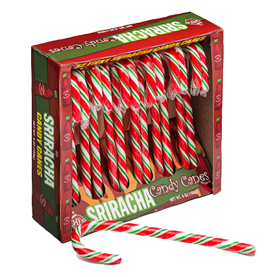 Sriracha candy canes