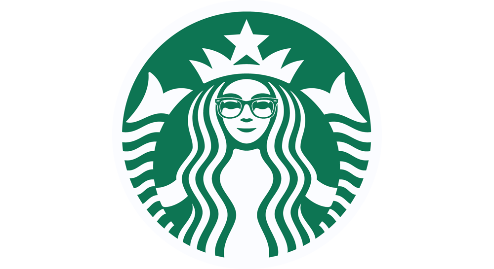 Starbucks hipster logo