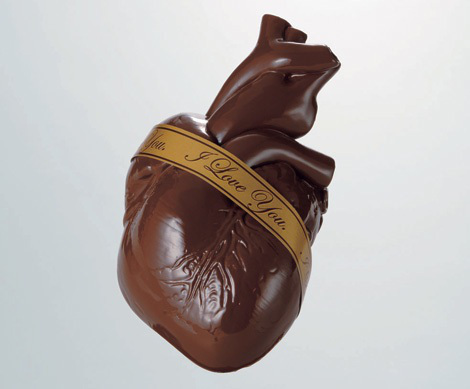 real chocolate heart