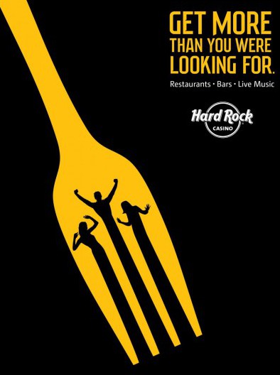 Hard rock casino design ad, fork