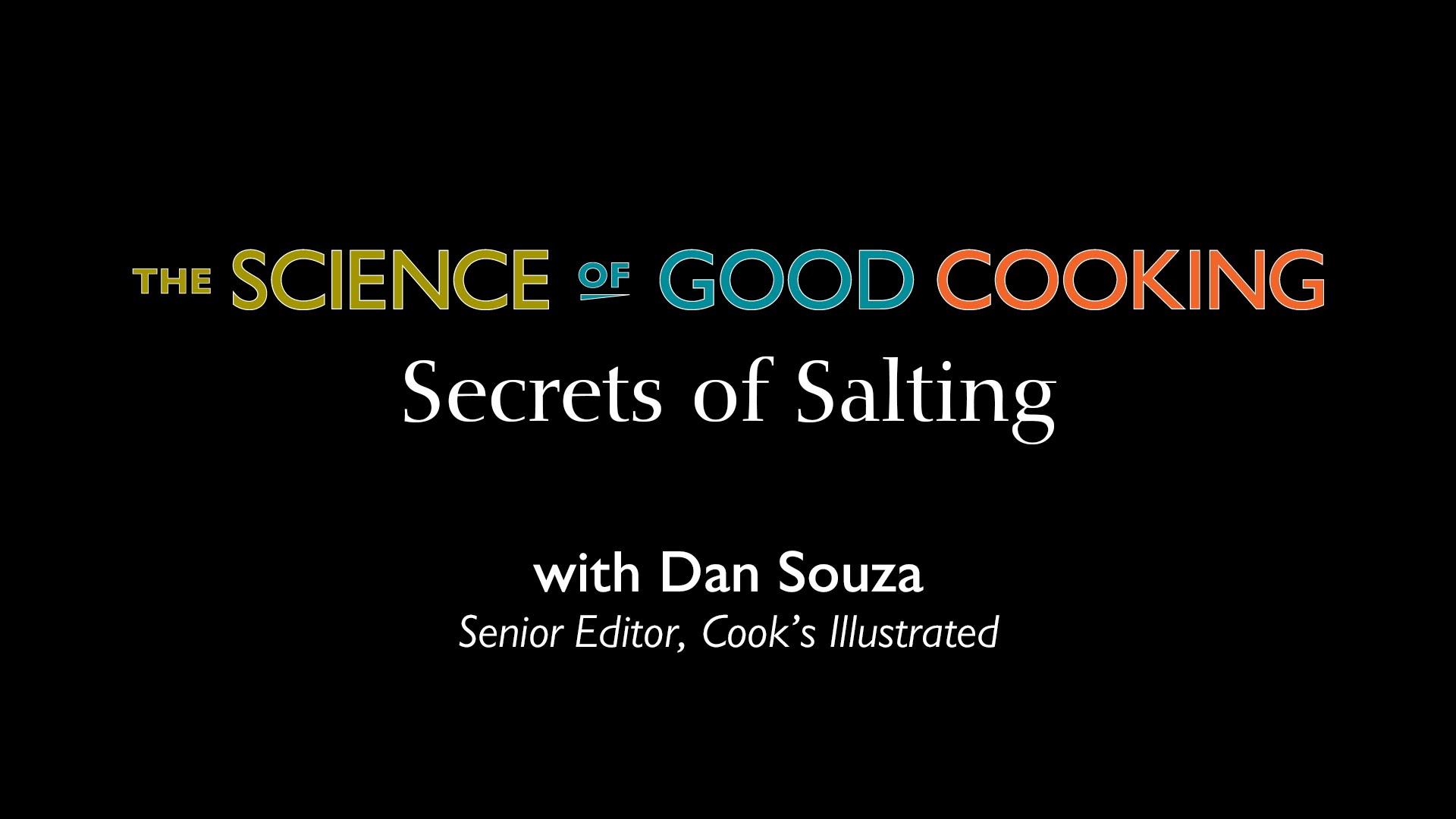 secrets of salting