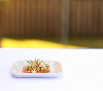 Smoked salmon with dill