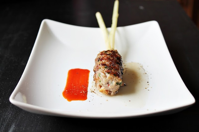 Pork Skewers with lemongrass and sriracha